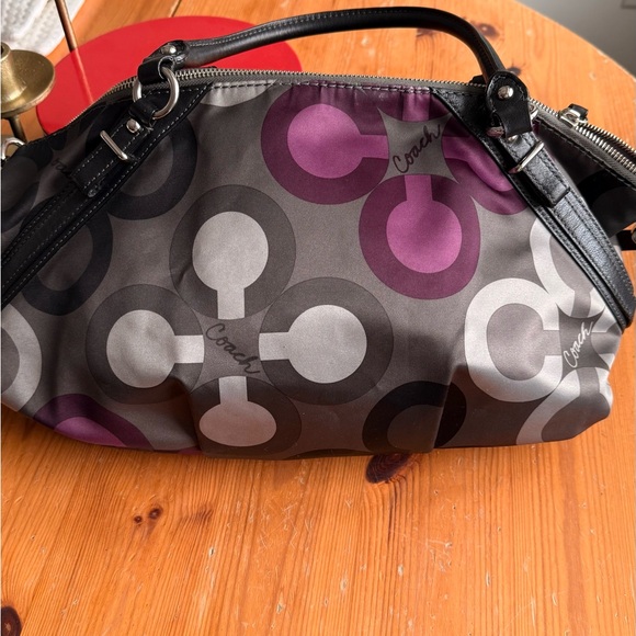 Coach Women's Black and Purple Bag - Picture 3 of 5